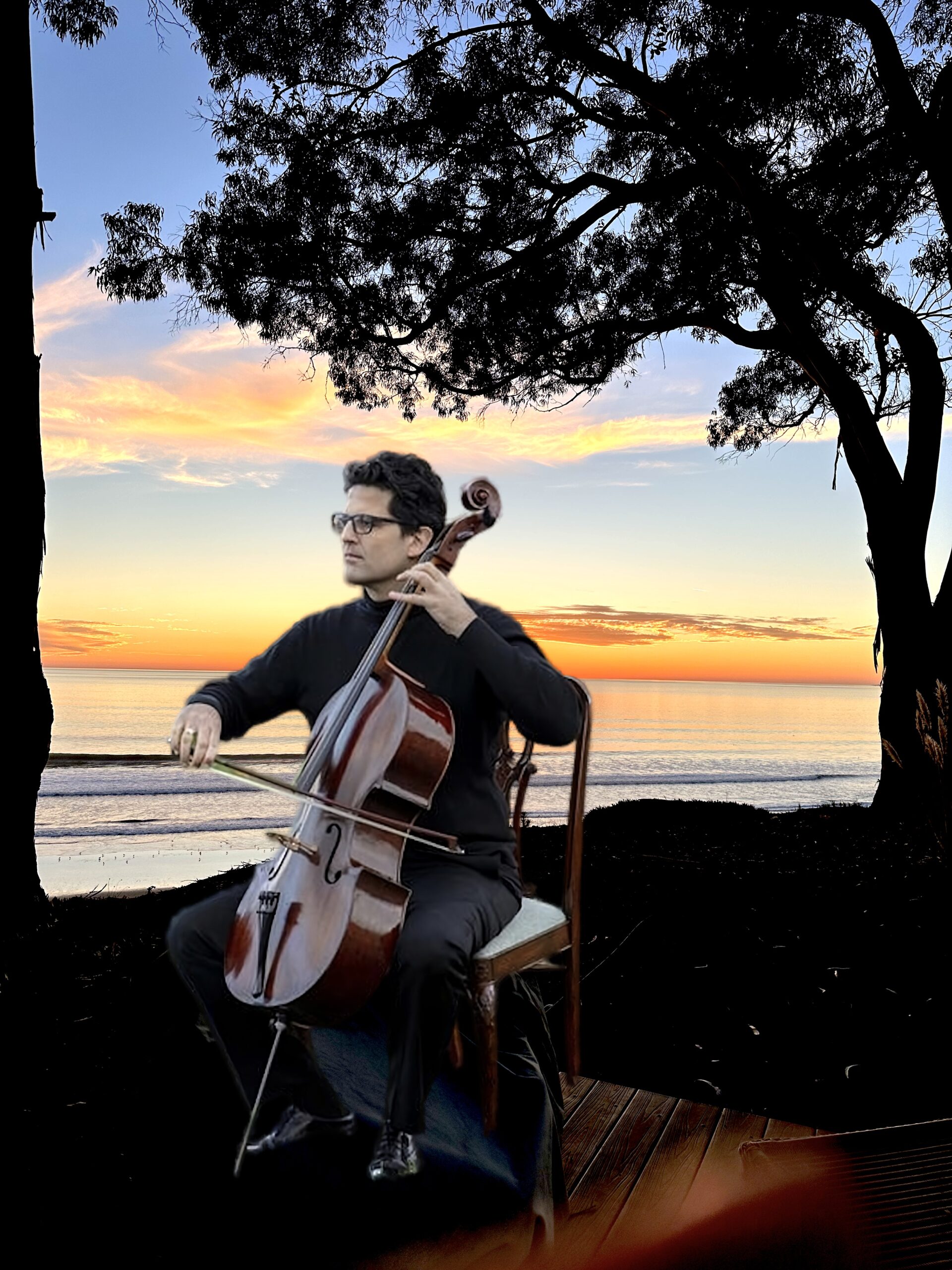 Amit on Via Malibu sunset